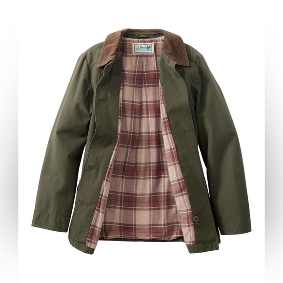 LL BEAN Adirondack Barn Coat, Flannel-Lined in Loden NEW - Picture 2 of 4